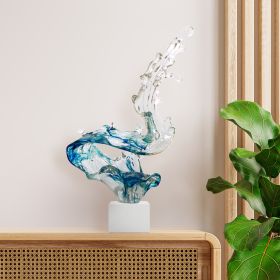 Wave Sculpture in Transparent in Blue // Large // TOP ONLY