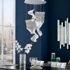 Acrylic Lace 5 Light Chandelier // Chrome