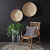 Boho Tobacco Baskets Set of Two - Handwoven Decorative Storage Bins for Home Organization