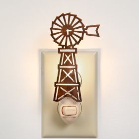 Farmhouse Windmill Night Light Set - Box of 4 | Rustic Decor for Home or Gifts
