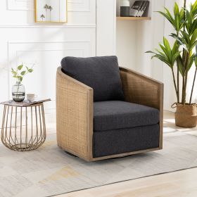 COOLMORE Swivel Barrel Chair, Comfy Round Accent Sofa Chair for Living Room, 360 Degree Swivel Barrel Club Chair, Leisure Arm Chair for Nursery, Hotel