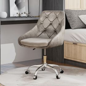 Modern velvet fabric with chrome legs living room furniture dining chair, soft and comfortable, lift adjustment, free movement convenient