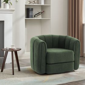 Swivel Accent Chair for Living Room, Sofa Chairs with Wood Base Side, Comfy Swivel Accent Chair with Wide Upholstered, for Living Room