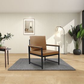 Lounge, living room, office or the reception area Leathaire accent arm chair with Extra thick padded backrest and seat cushion sofa chairs