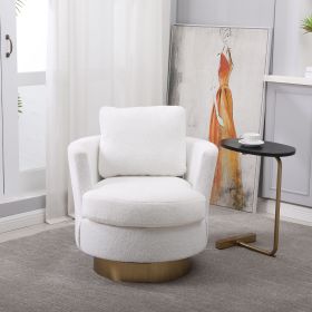 Teddy Swivel Barrel Chair, Swivel Accent Chairs Armchair for Living Room, Reading Chairs for Bedroom Comfy