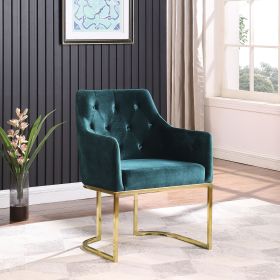 LOZENGE PLAID GOLD BASE ACCENT CHAIR