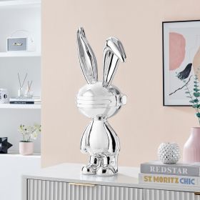 Futuristic Bunny Sculpture // Chrome