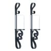 Elegant Wall-Mounted Candle Holder Set - Decorative Sconce Duo for Home Décor