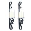 Elegant Wall-Mounted Candle Holder Set - Decorative Sconce Duo for Home Décor