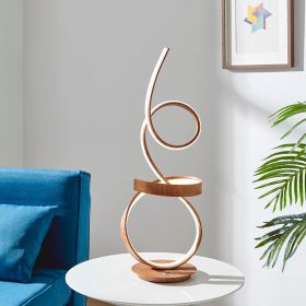 Amsterdam Table Lamp - LED Strip & Touch Dimmer (Color: Light Wood)
