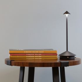 Shade Crest Rechargeable Table Lamp (Color: Black)