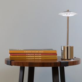 Glow Spaceship Rechargeable Table Lamp (Color: Chrome)