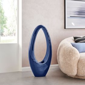 Mandolin Large Floor Vase Sculpture (Color: Glossy Blue)