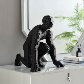 Pixel Running Man (Color: Matte Black)