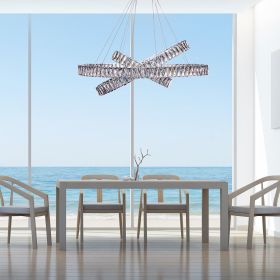Crystal Elegance LED Chandelier (Color: 3 Ovals)