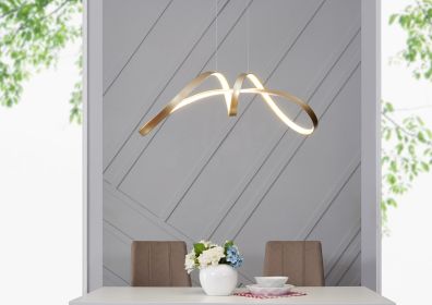 Bucharest LED Chandelier (Color: Sandy Gold)