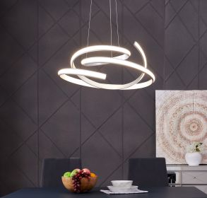 Oslo LED Adjustable Chandelier (Color: Silver)