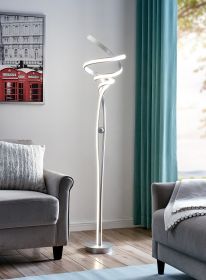Munich LED 63" Floor Lamp // Dimmable (Color: Silver)