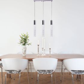 Sparkling Night Cylinder Chandelier (Color: 3 Light)