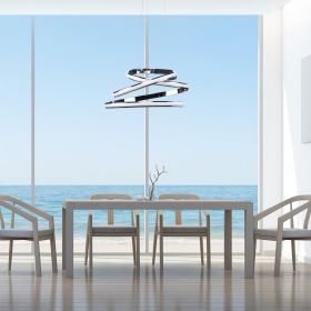 Oslo LED Adjustable Chandelier (Color: Chrome)