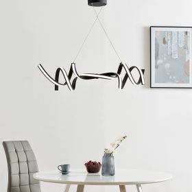 Munich LED Horizontal Chandelier (Color: Black)