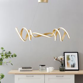 Munich LED Horizontal Chandelier (Color: Gold)