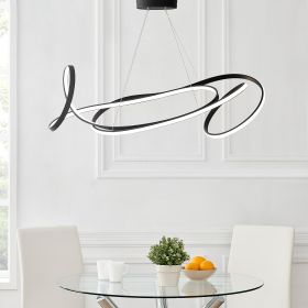Moscow LED Chandelier (Color: Black)