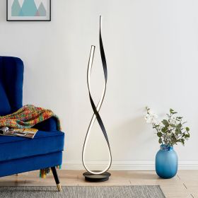 Vienna LED 55" Tall Floor Lamp // Dimmable (Color: Matte Black)