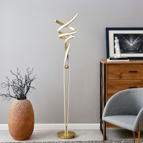 Munich LED 63" Floor Lamp // Dimmable (Color: Sandy Gold)