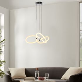 Daisy LED Adjustable Chandelier (Color: Chrome)