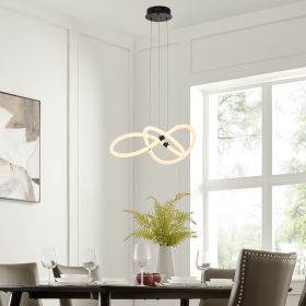 Daisy LED Adjustable Chandelier (Color: Matte Black)