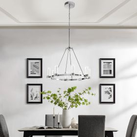 Victory 8 Light Chandelier (Color: Chrome)