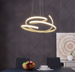 Oslo LED Adjustable Chandelier (Color: Gold)
