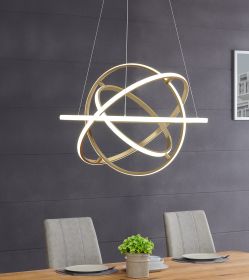 Oxford LED Adjustable Chandelier (Color: Sandy Gold)