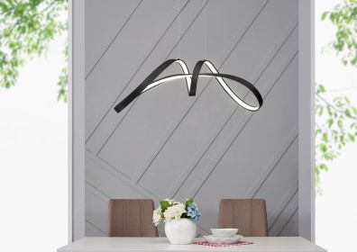Bucharest LED Chandelier (Color: Black)