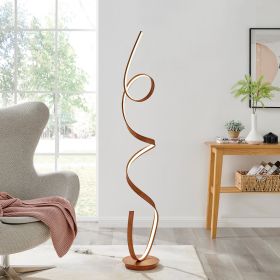 Amsterdam LED 63-Inch Floor Lamp - Dimmable (Color: Wood)