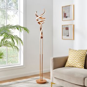 Munich LED 63" Floor Lamp // Dimmable (Color: Wood)