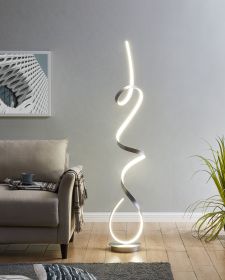 Amsterdam LED 63-Inch Floor Lamp - Dimmable (Color: Silver)
