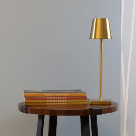 Beam Column Rechargeable Table Lamp (Color: Gold)