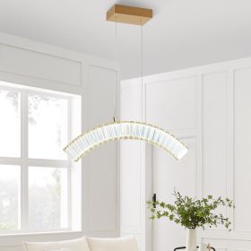 Sanford Brushed Gold Chandelier (Color: 1 Light)