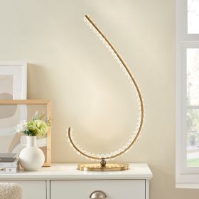 Grace Crystal 16W Table Lamp (Color: Touch & Dimmable (L Gold))