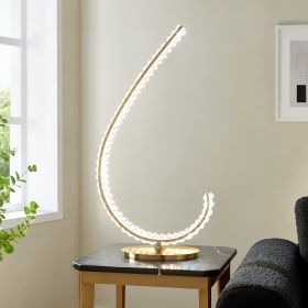 Grace Crystal 16W Table Lamp (Color: Touch & Dimmable (R Gold))