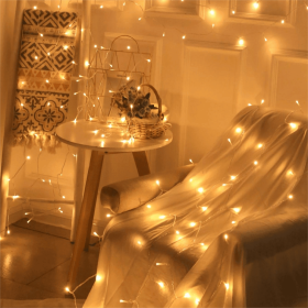 6.56ft/9.84ft/12.12ft/32.8ft Led String Lights; Christmas Party Lights Suppliers (Items: 6.56Ft, Color: Yellow)