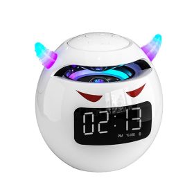 G9 Mini 5.1 Bluetooth Speaker Audio LED Flash Bedside Alarm Clock Subwoofer Music TF Player With HD Mic Hands Free Callin (Set Type: Speaker, Color: White)