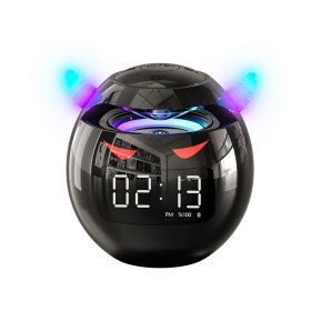 G9 Mini 5.1 Bluetooth Speaker Audio LED Flash Bedside Alarm Clock Subwoofer Music TF Player With HD Mic Hands Free Callin (Set Type: Speaker, Color: Black)