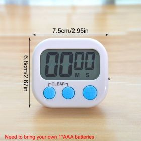 Magnetic Kitchen Timer Rotary Digital Timer Manual Countdown Alarm Clock Mechanical Cooking Timer Cooking Shower Study Stopwatch (Ships From: China, Color: Basic white)