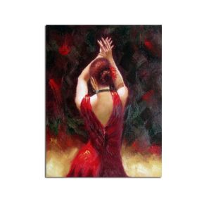 Hand Painted Abstract Oil Painting Wall Art Modern Contemporary Dancing Girl Picture Canvas Home Decor For Living Room No Frame (size: 50X70cm)