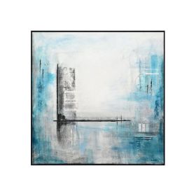 Hand-painted decorative painting abstract art color villa porch light luxury modern American style paintings wall decor (size: 60x60cm)
