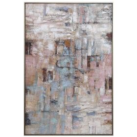 Hand painted Simple Easy abstract oil painting Modern Neutral Color Nordic Wall Art Texture Minimal Oil Painting on Canvas (size: 60X90cm)