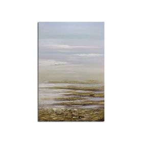 Gold Texture 100% Hand Painted Modern Abstract Oil Painting On Canvas Wall Art For Living Room Home Decoration No Frame (size: 60X90cm)